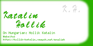 katalin hollik business card